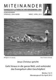 Gemeindebrief - Evangelisch-Lutherische Kirchengemeinde Jena ...