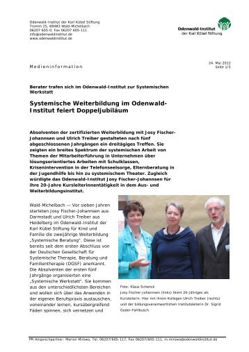 Systemische Weiterbildung im Odenwald- Institut feiert ...