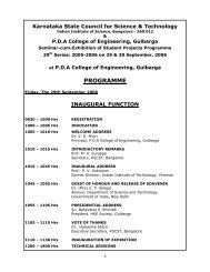 PROGRAMME - Karnataka State Council for Science and Technology