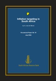 Inflation targeting in South Africa