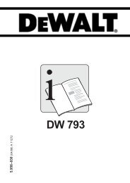 DW 793 - Service après vente - Dewalt