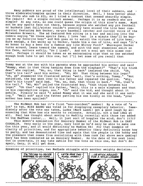 So I Lied! #3 Ã¢Â€Â“ September 4, 1984 - The Whining Kent Pigs