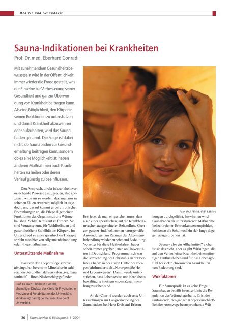 Indikationen für die Sauna - für richtiges Saunabaden