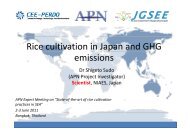 Rice cultivation in Japan and GHG emissions