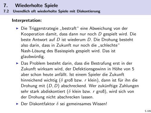 Spieltheorie - Friedrich-Schiller-Universität Jena