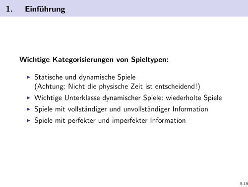 Spieltheorie - Friedrich-Schiller-Universität Jena