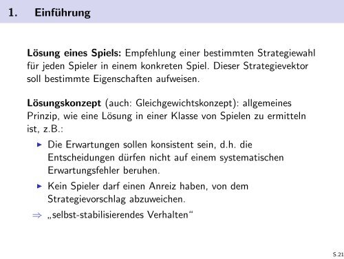 Spieltheorie - Friedrich-Schiller-Universität Jena