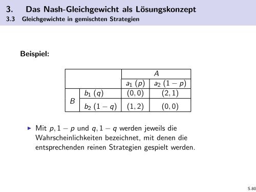 Spieltheorie - Friedrich-Schiller-Universität Jena