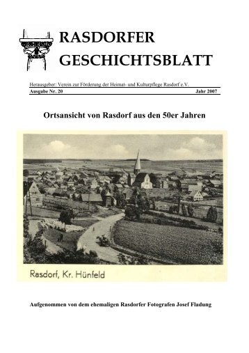 RASDORFER GESCHICHTSBLATT