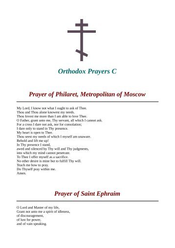 Orthodox Prayers C - Jimdo