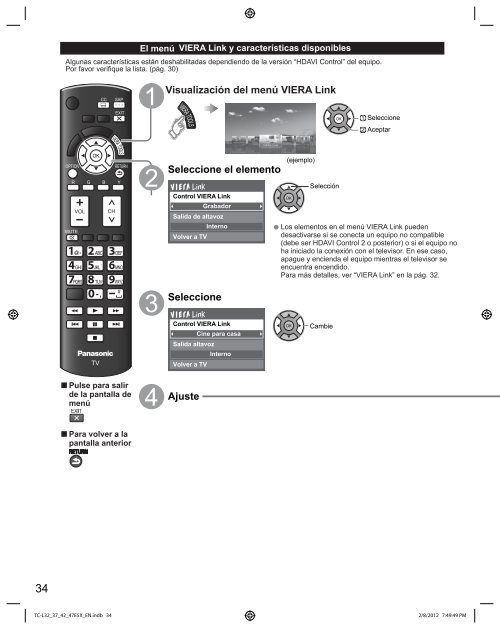 Manual de usuario TC-L32E5X - Panasonic