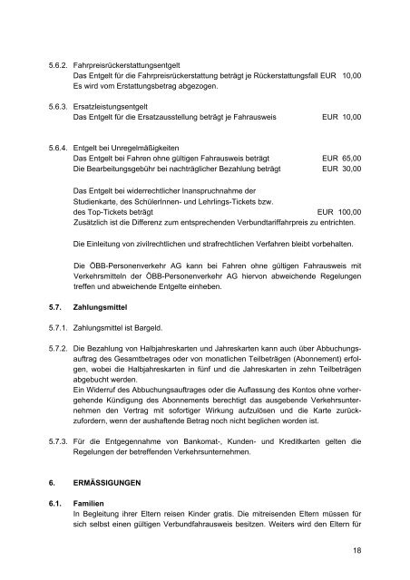 Tarifbestimmungen gültig ab 1. November 2013 - Verkehrsverbund ...