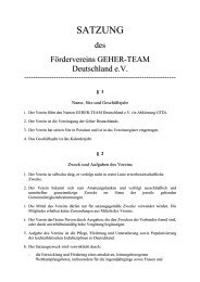 SATZUNG - Geher-Team Deutschland e.V.