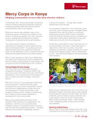 Kenya program details - Mercy Corps