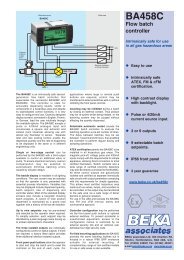 BA458C Flow batch controller - BEKA Associates