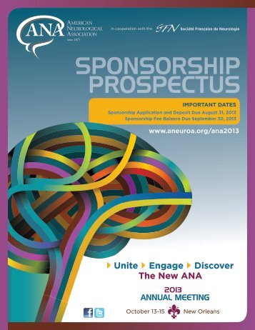 2013 Sponsorship Prospectus - American Neurological Association
