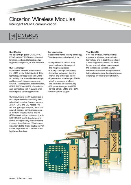 Cinterion Wireless Modules