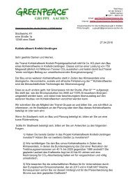 unseren Brief - Greenpeace Gruppe Aachen