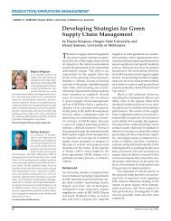 Developing Strategies for Green Supply Chain Management