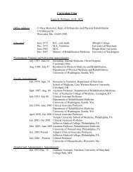 View Curriculum Vitae - UMass Memorial Health Care