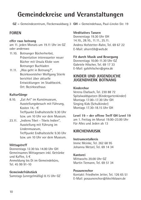 05.Okt. - 29.Nov. - Evangelischen Kirchengemeinde Botnang