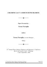 CHLORINE GAS V's SODIUM HYPOCHLORITE - WIOA