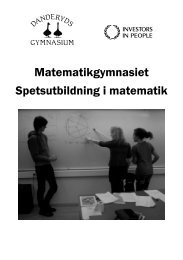 Matematikgymnasiet - Danderyds gymnasium