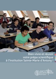 Bien vivre et rÃƒÂ©ussir votre prÃƒÂ©pa scientifique ÃƒÂ  l'Institution ... - L'Etudiant