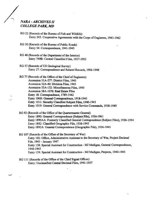 Jenner Radar Site B-76 Archives Search Report ... - Corpsfuds.org
