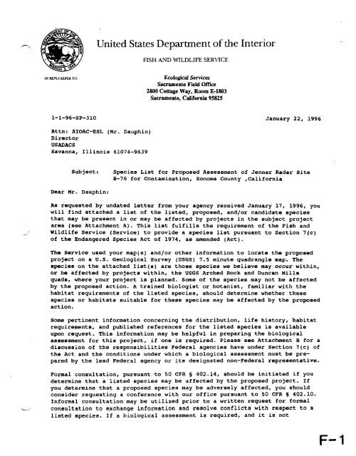 Jenner Radar Site B-76 Archives Search Report ... - Corpsfuds.org