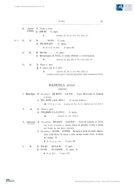 Corpus Nummorum Italicorum, Vol. XV - Portale Numismatico dello ...