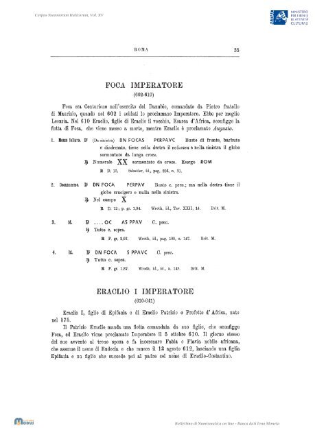 Corpus Nummorum Italicorum, Vol. XV - Portale Numismatico dello ...