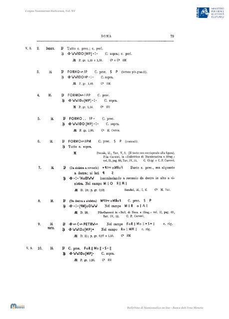 Corpus Nummorum Italicorum, Vol. XV - Portale Numismatico dello ...