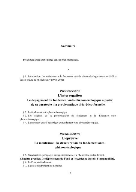 F.P. De Sanctis - Le phénomène du fondement