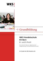 Broschuere WKS Handelsschule KV Bern... - Wirtschafts- und ...