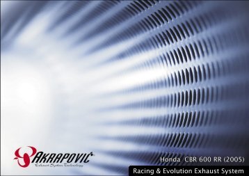 Honda CBR 600 RR (2005) Racing & Evolution Exhaust ... - Akrapovic