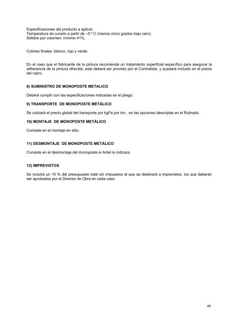 1 SECCION I CAPITULO 1Âº. OBJETO 1.1 Antel llama a licitaciÃ³n ...