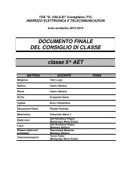 5AET (elettronica e telecomunicazioni) - ITIS G. Galilei