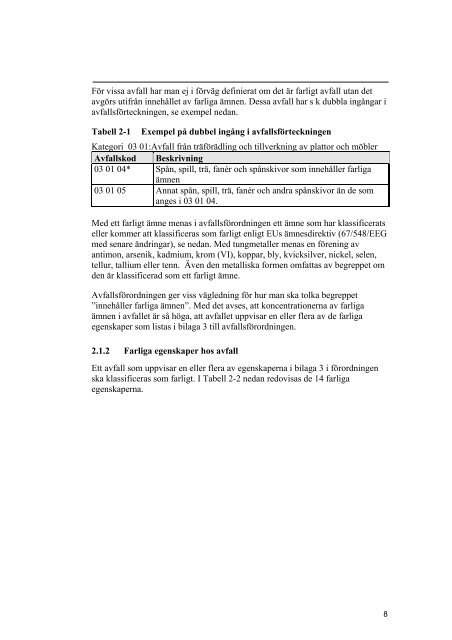 U2004:06 Utredning: Klassificering av farligt avfall - Avfall Sverige