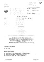 Decision on prosecution motion for reconsideration of ... - ICTY