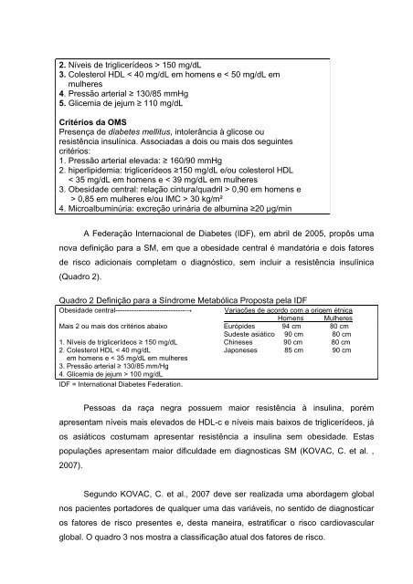 NUTRIÇÃO E SINDROME METABOLICA ... - Nutritotal