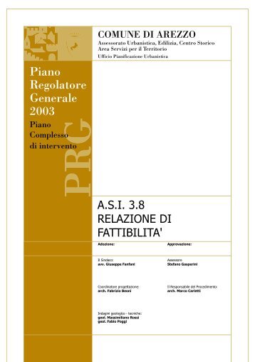 Piano Regolatore Generale 2003 - Comune di Arezzo
