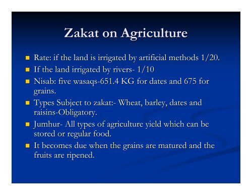 Conceptual Framework of Zakat