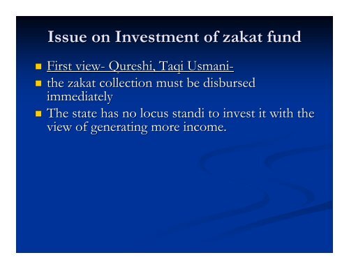 Conceptual Framework of Zakat