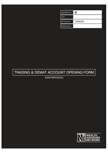 TRADING & DEMAT ACCOUNT OPENING FORM - NJ PMS