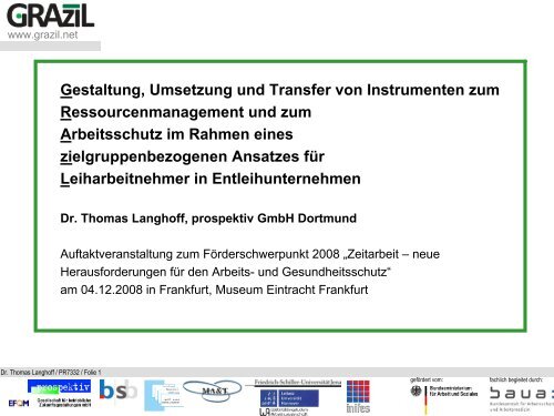 Vortrag Dr. Thomas Langhoff - Gesunde Zeitarbeit