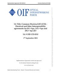 IA Title: Common Electrical I/O (CEI) - Electrical and Jitter ...