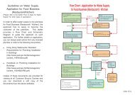 Guidelines on Water Supply Application for Food Business