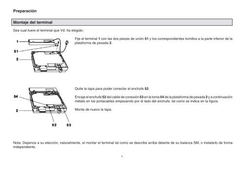 Instrucciones de manejo Balanzas SM - METTLER TOLEDO