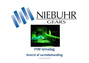 Niebuhr Gears kvalitetskontrol - FMV